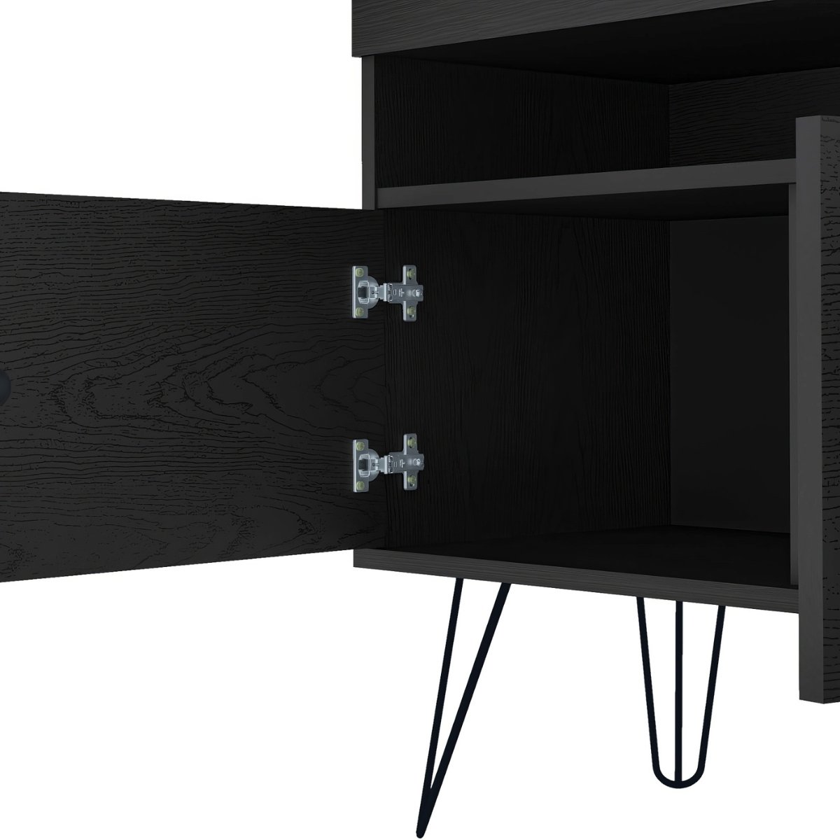 Rack Para Tv até 65" 4 Portas 2 Prateleiras e Nichos Liberty Preto