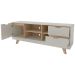 Rack Para Tv até 65" Michigan Com 2 Gavetas e 4 Nichos Off White/Carvalho