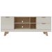 Rack Para Tv até 65" Michigan Com 2 Gavetas e 4 Nichos Off White/Carvalho