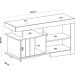Rack Royal Para Tv 50" com 3 Nichos e 1 Porta Cinamomo/Off White