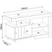 Rack Royal Para Tv 50" com 3 Nichos e 1 Porta Pinho
