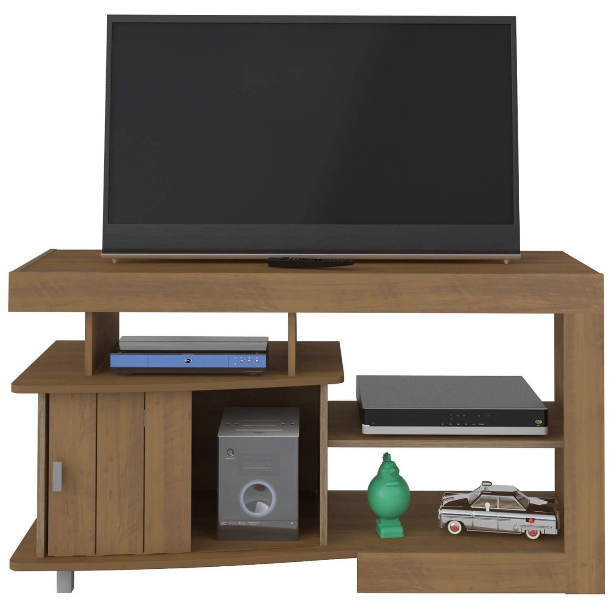 Rack Royal Para Tv 50" com 3 Nichos e 1 Porta Pinho