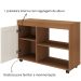 Rack Sala Tv 42" Sampa 2 Nichos Porta e Prateleiras Cinamomo/Off White