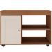 Rack Sala Tv 42" Sampa 2 Nichos Porta e Prateleiras Cinamomo/Off White