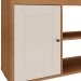 Rack Sala Tv 42" Sampa 2 Nichos Porta e Prateleiras Cinamomo/Off White