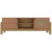 Rack Sala Tv 65" Nature c/ Gavetas Prateleiras e Porta Carvalho/ Terracota/ Palha
