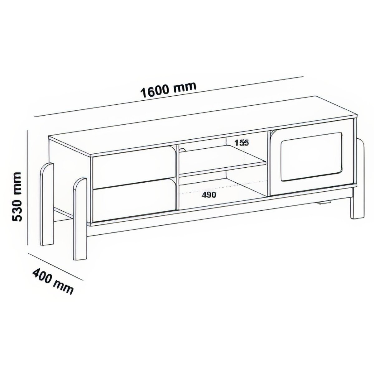 Rack Sala Tv 65" Nature c/ Gavetas Prateleiras e Porta Naturale/ Branco/ Palha