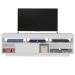 Rack Treviso Para Sala Tv 75" Com 6 Nichos Prateleira e Porta Branco