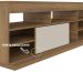 Rack Treviso Para Sala Tv 75" Com 6 Nichos Prateleira e Porta Pinho / Off White