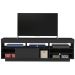 Rack Treviso Para Sala Tv 75" Com 6 Nichos Prateleira e Porta Preto