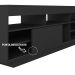 Rack Treviso Para Sala Tv 75" Com 6 Nichos Prateleira e Porta Preto
