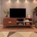 Rack Verona Aparador Bancada Para Tv 75 Cedro / Off White