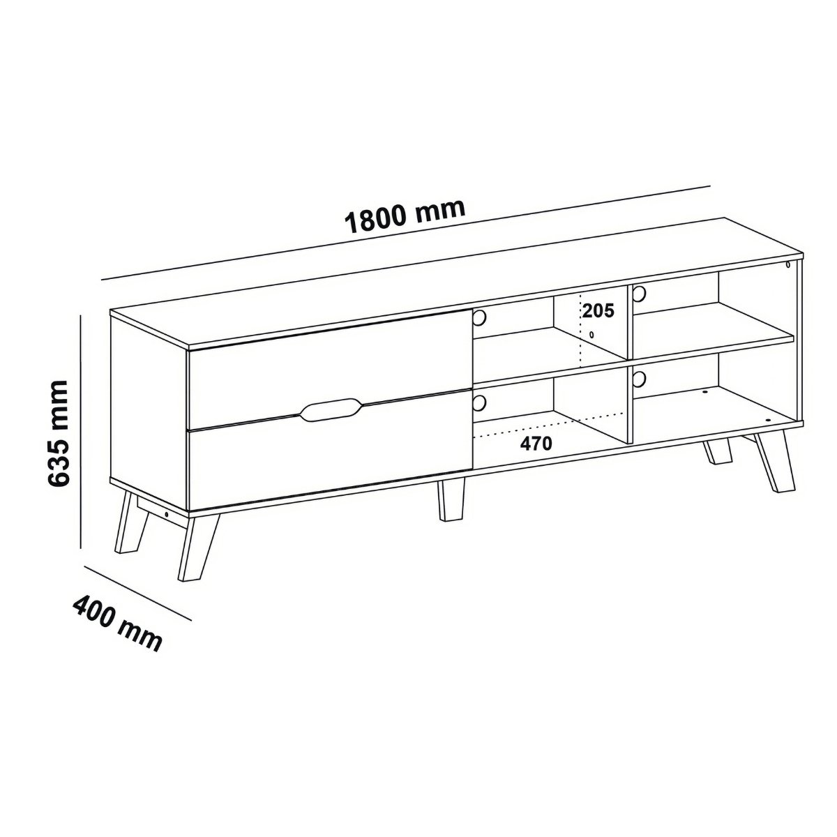 Rack Verona Aparador Bancada Para Tv 75 Off White / Pinho