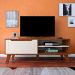 Rack de Sala TV Lotus Amêndoa - Off White