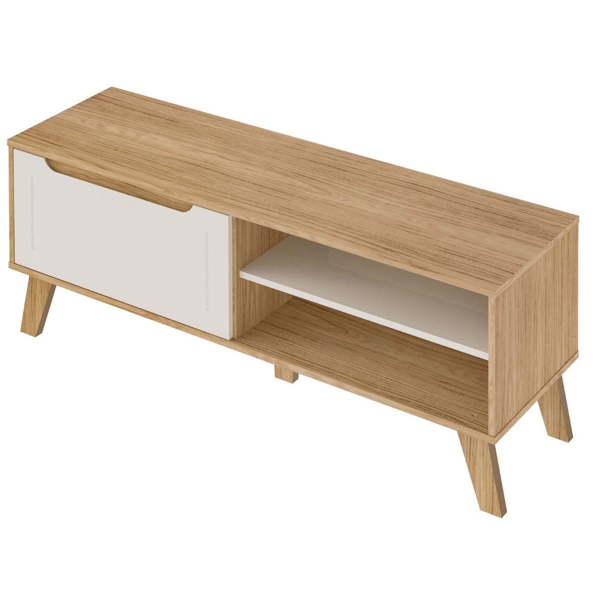 Rack de Sala TV Lotus Carvalho - Off White