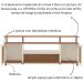 Rack de Sala para TV 75" Artely Ipanema Cinamomo/Off White