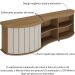 Rack de Sala para TV 75" Artely Magnum Carvalho / Off White / Menta