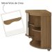Rack de Sala para TV 75" Artely Magnum Carvalho / Off White / Menta