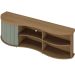 Rack de Sala para TV 75" Artely Magnum Carvalho / Off White / Menta