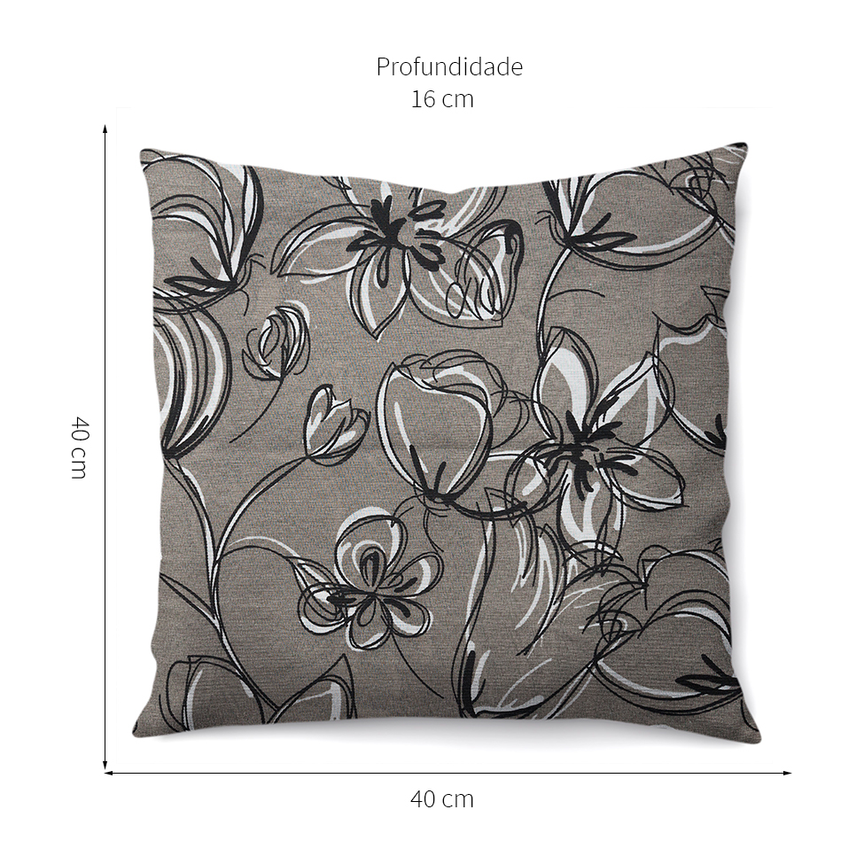 Almofada Alasca 40x40 Cinza