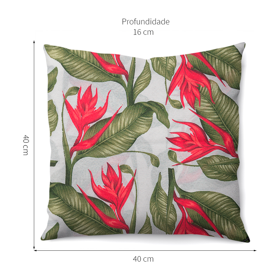 Almofada Alasca 40x40 Verde e Vermelha