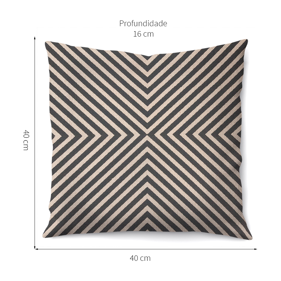 Almofada Neutro I 40x40 Cinza e Cru