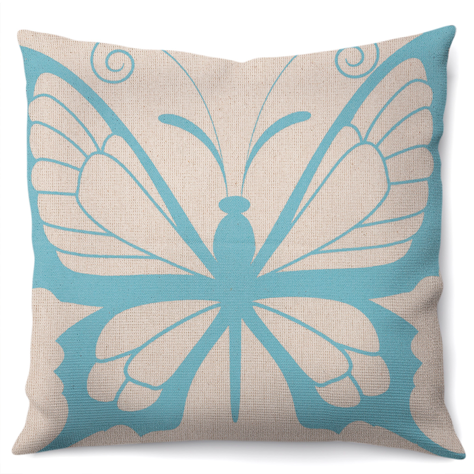 Almofada Neutro I 40x40 Off White e Azul