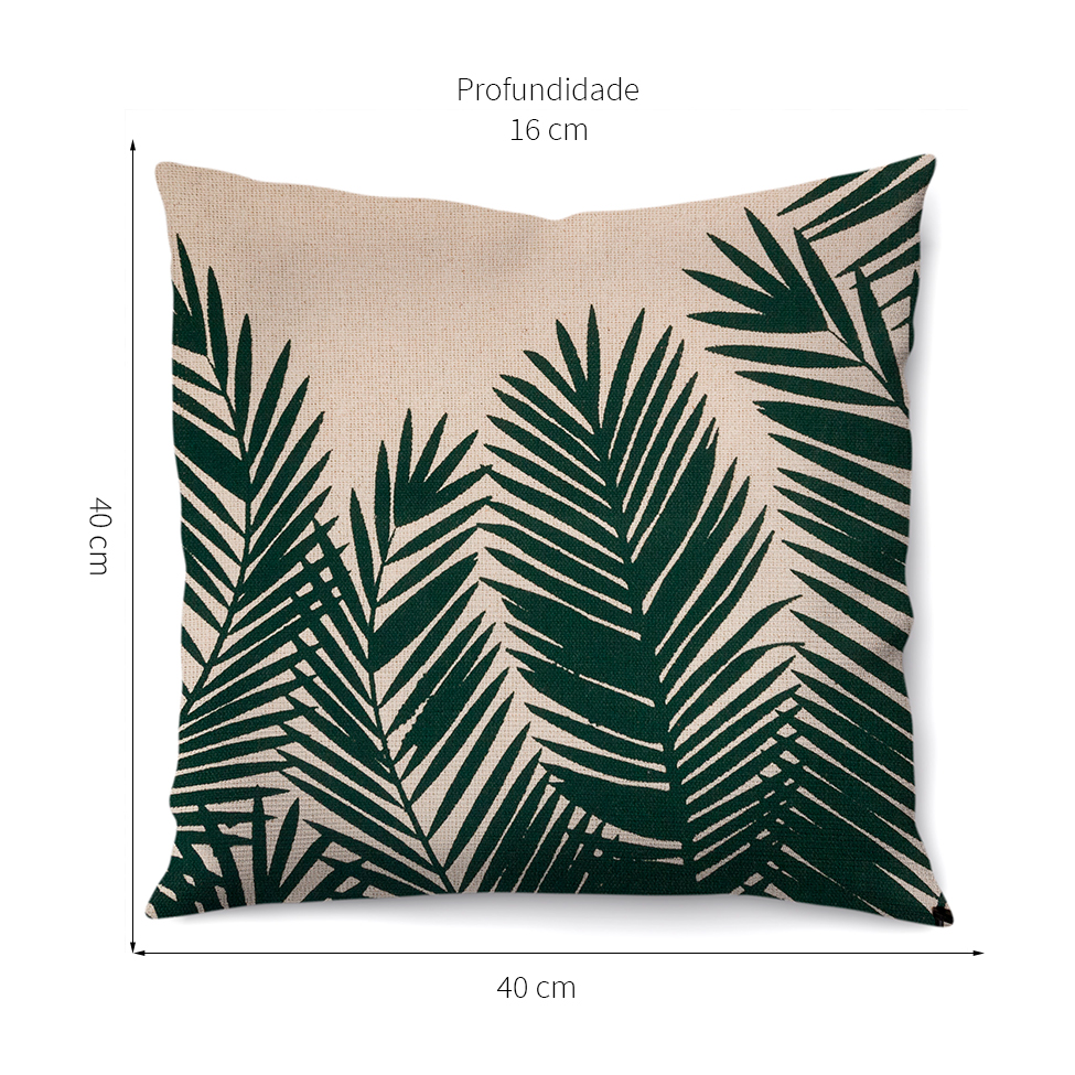 Almofada Neutro II 40x40 Bege e Verde
