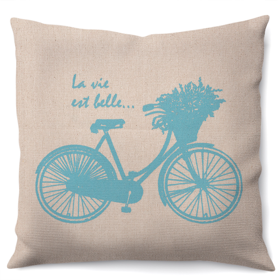 Almofada Neutro III 40x40 Off White e Azul