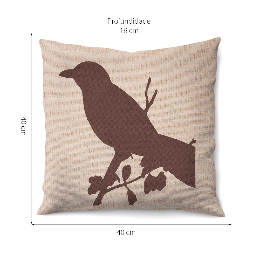Almofada Neutro IV 40x40 Bege e Marrom