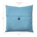 Almofada Solid Botão 40x40 Azul Claro