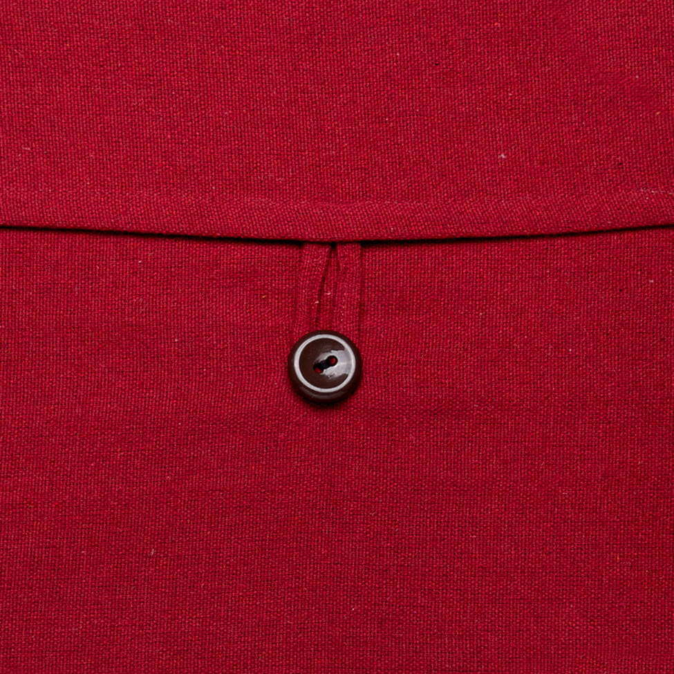 Almofada Solid Botão 40x40 Bordô