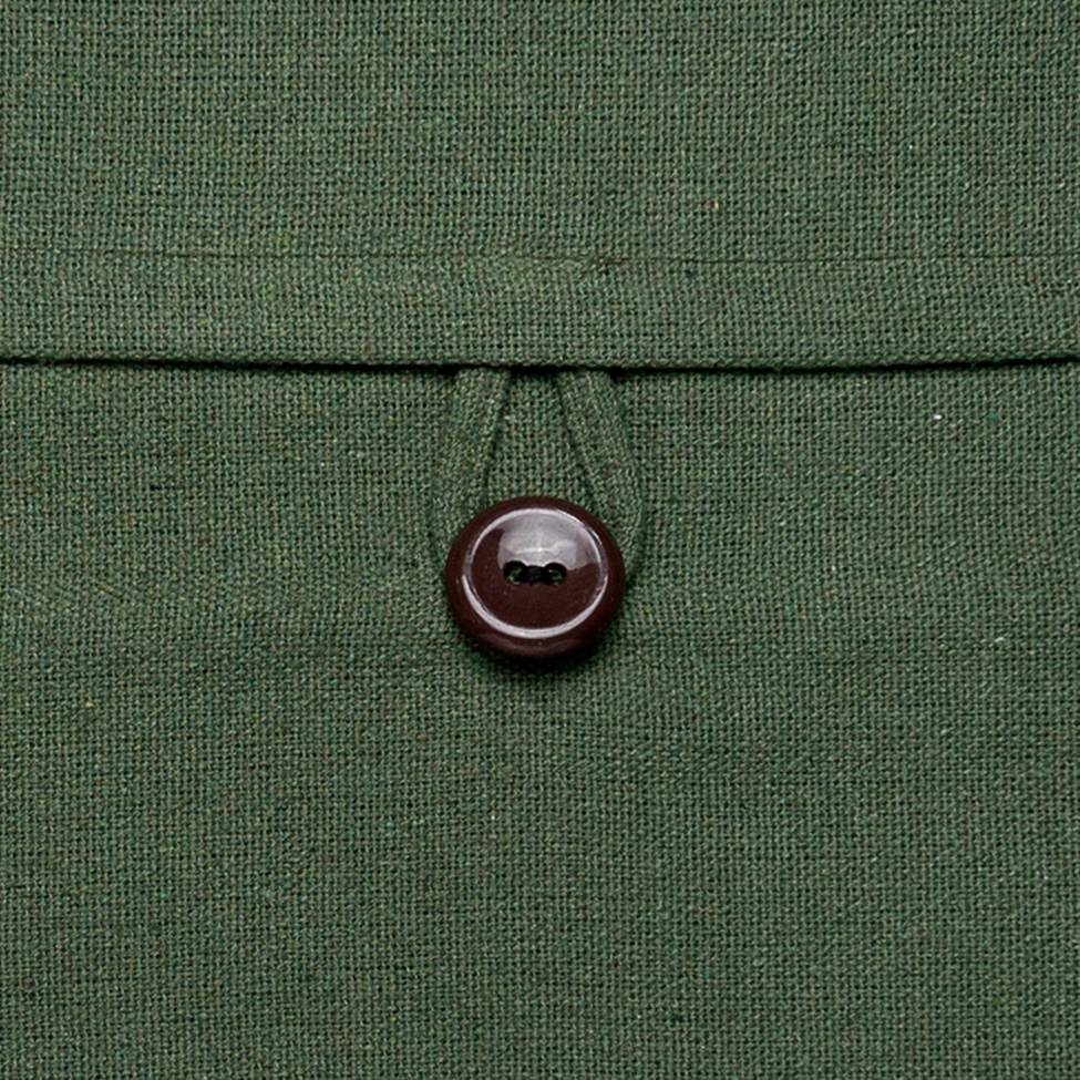 Almofada Solid Botão 40x40 Verde Oliva