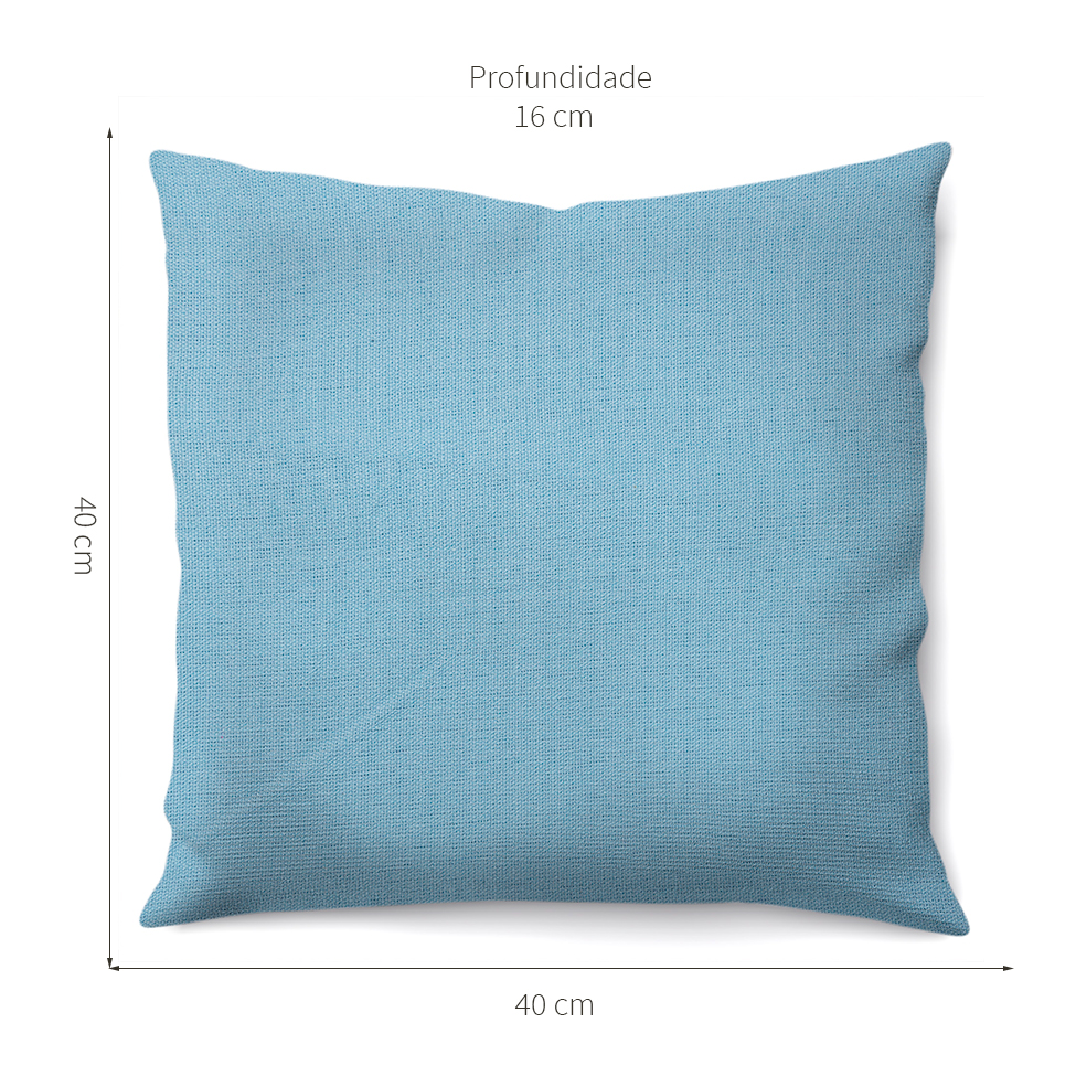 Almofada Solid Envelope 40x40 Azul Claro