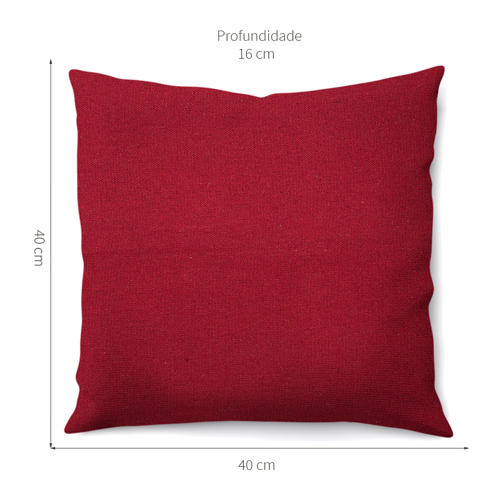 Almofada Solid Envelope 40x40 Bordô