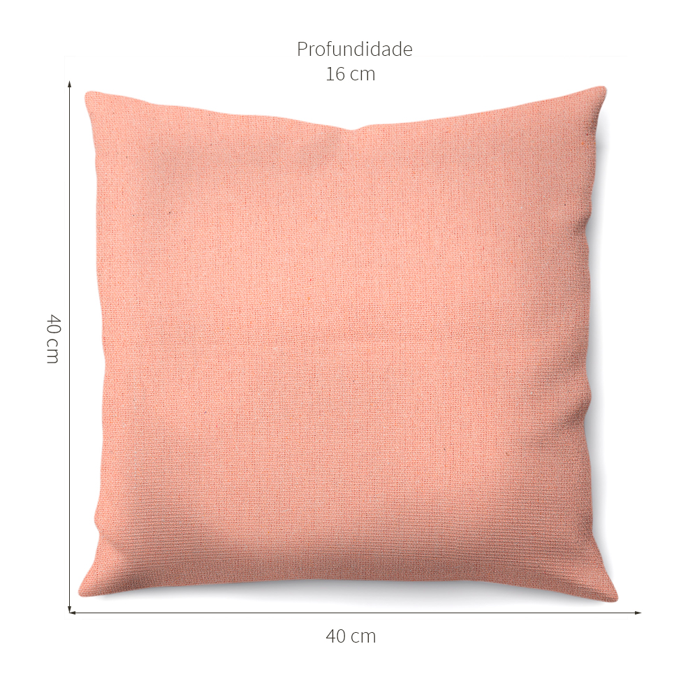 Almofada Solid Envelope 40x40 Salmão