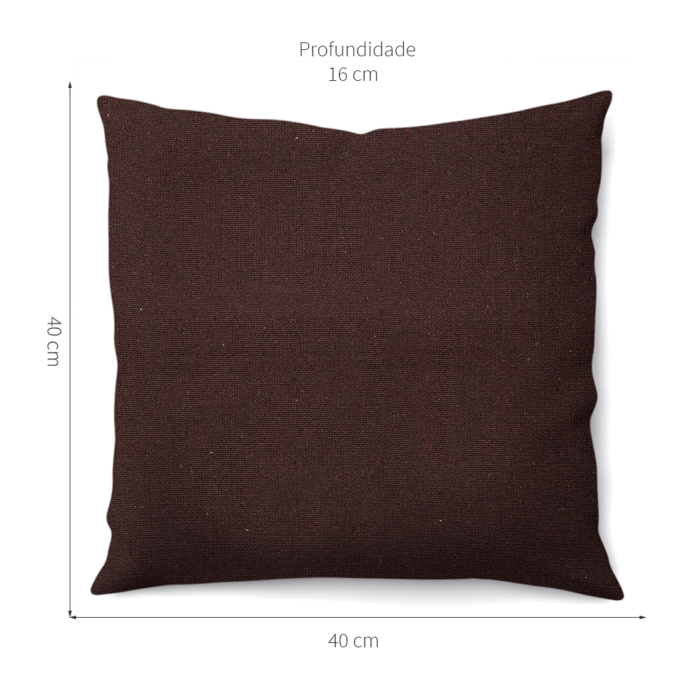 Almofada Solid Envelope 40x40 Tabaco