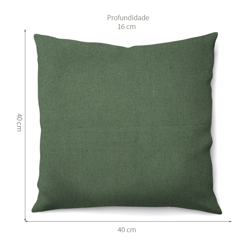 Almofada Solid Envelope 40x40 Verde Oliva