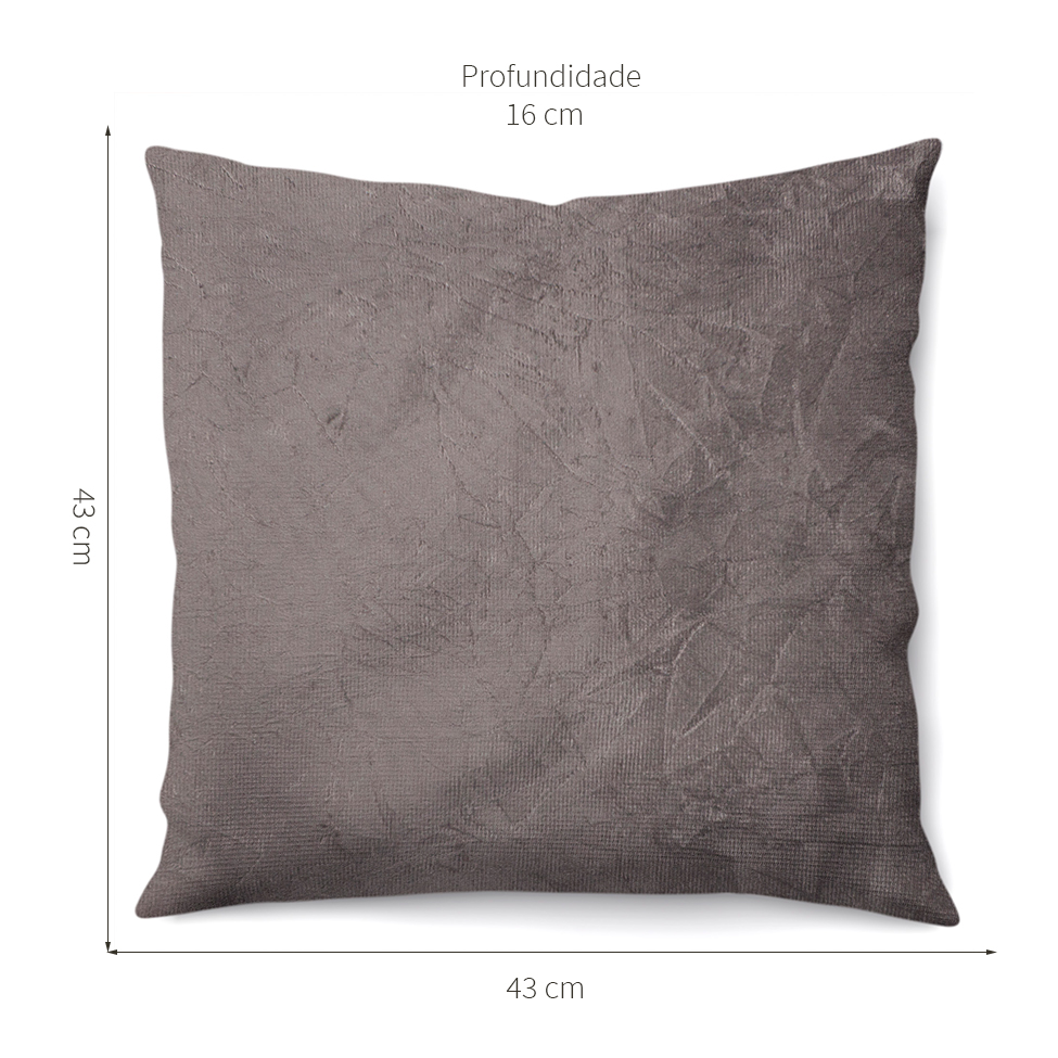 Almofada Sued 43x43 Chumbo