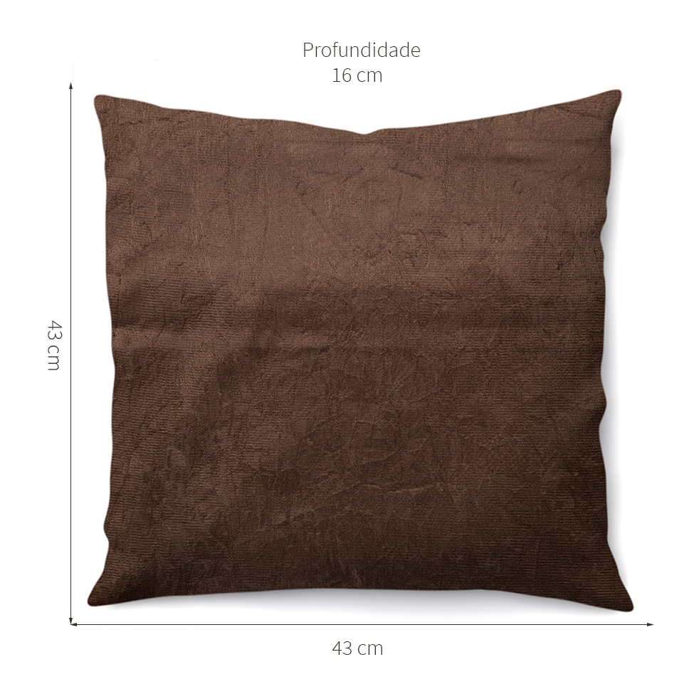 Almofada Sued 43x43 Marrom