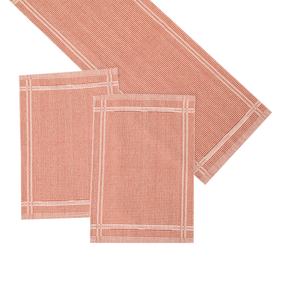 Caminho de Mesa Retangular 47x140 cm Rib I Mostarda