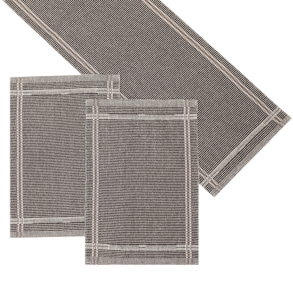 Caminho de Mesa Retangular 47x140 cm Rib I Tabaco
