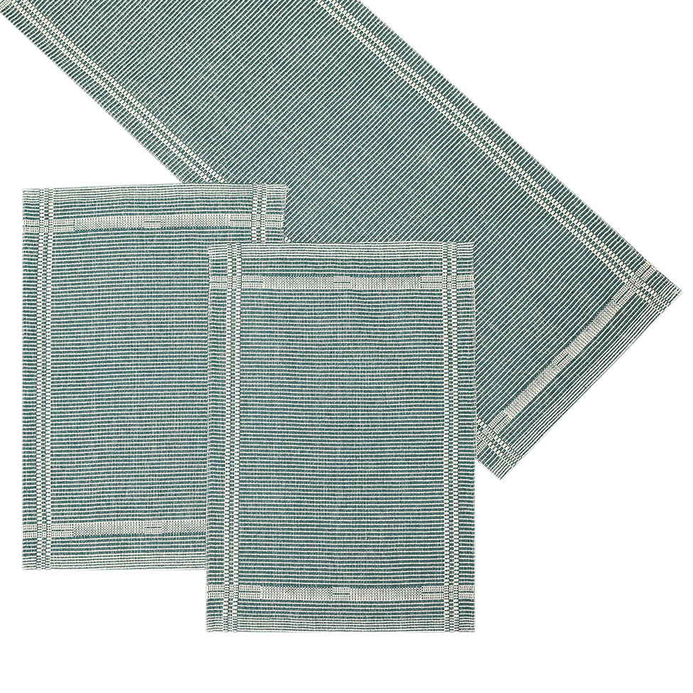 Caminho de Mesa Retangular 47x140 cm Rib I Verde