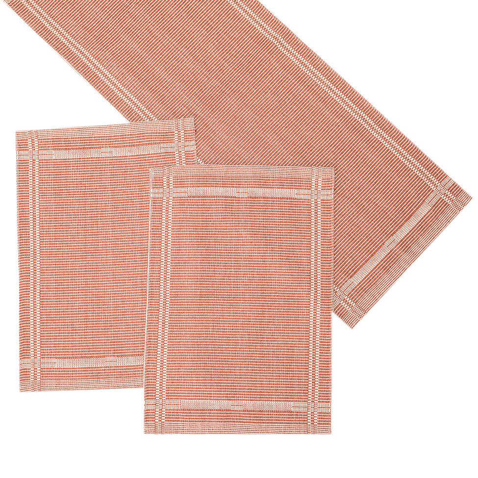 Caminho de Mesa Retangular 47x70 cm Rib I Ocre