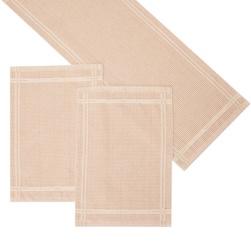 Caminho de Mesa Retangular 47x70 cm Rib I Ráfia
