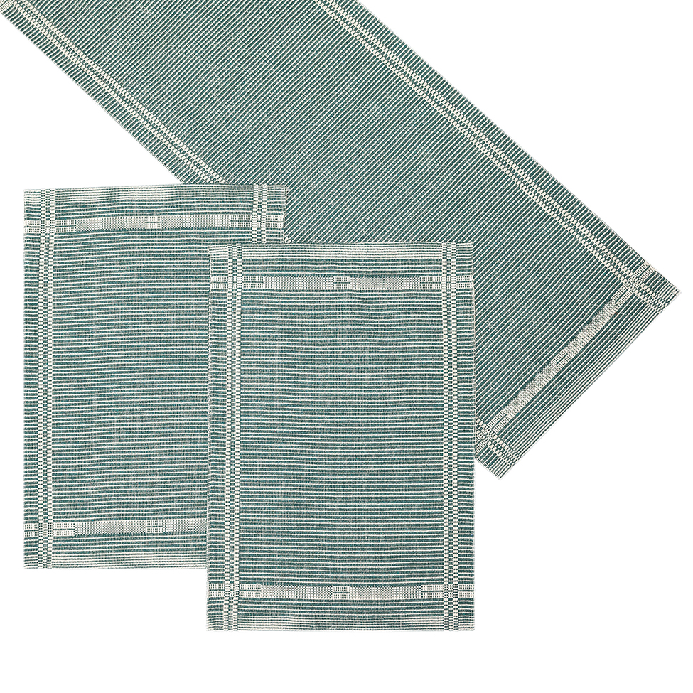 Caminho de Mesa Retangular 47x70 cm Rib I Verde