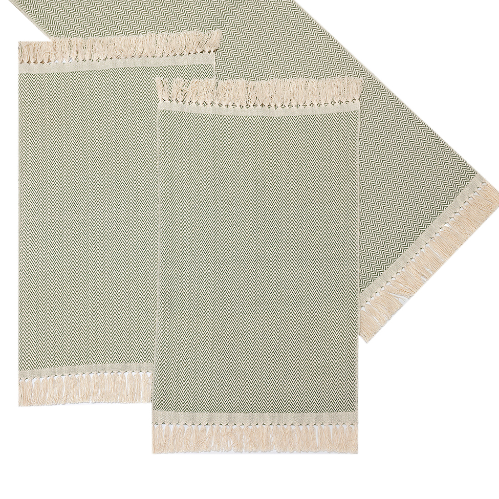 Caminho de Mesa Retangular 50x140 cm Zig Verde