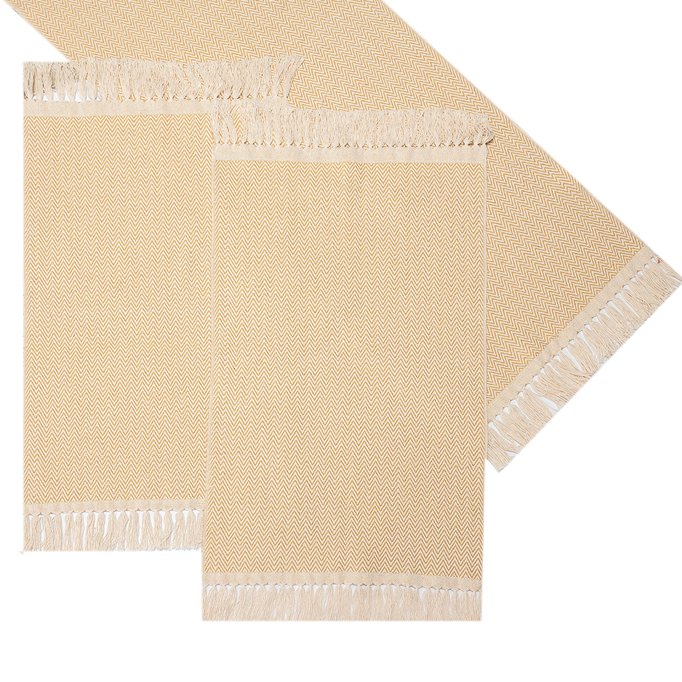 Caminho de Mesa Retangular 50x70 cm Zig Mostarda