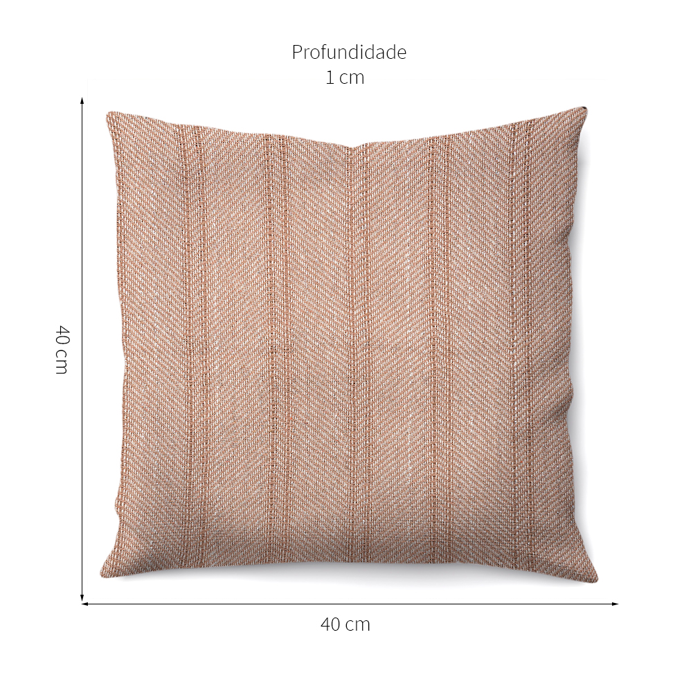 Capa de Almofada com Zíper Brillance Algodão Ráfia 40x40 cm