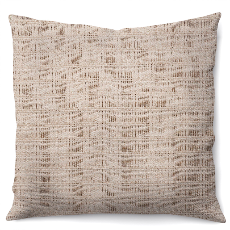 Capa de Almofada com Zíper Italiana Algodão Natural 40x40 cm